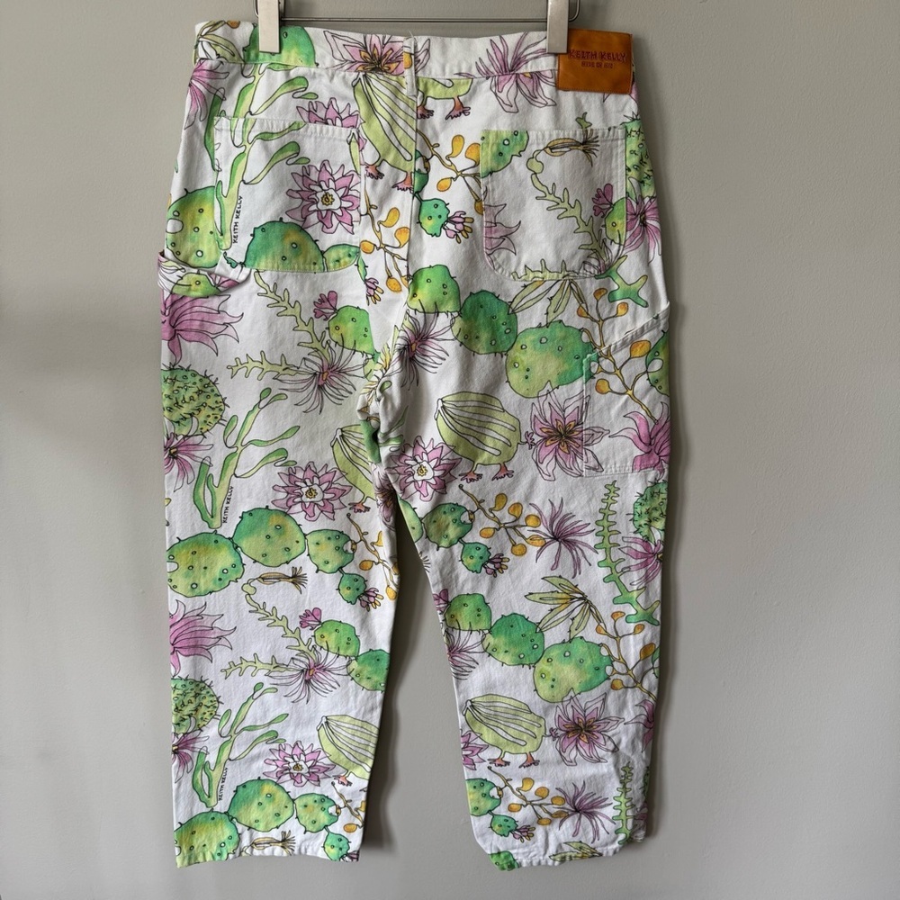 Keith Kelly NYC Printed Cactus Double Knee Carpenter Pants Size XL‎ - Picture 5 of 8